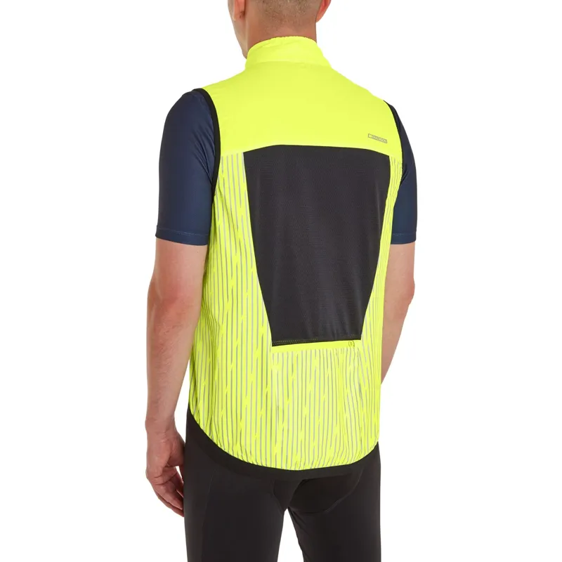 Madison Stellar Reflective Windproof Gilet in Hi-Viz Yellow-3
