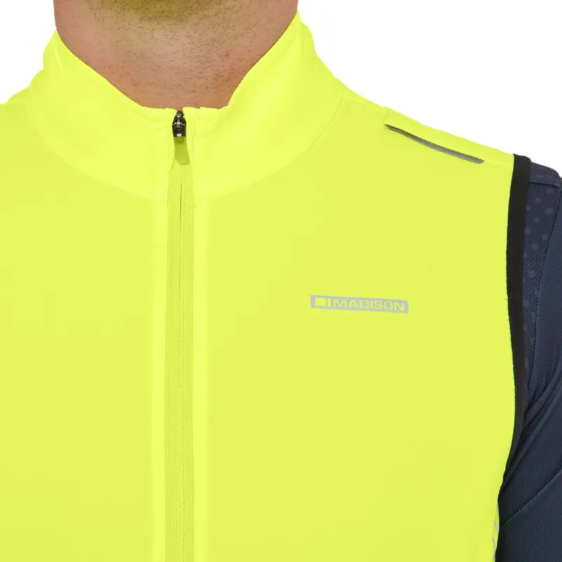 Madison Stellar Reflective Windproof Gilet in Hi-Viz Yellow-6
