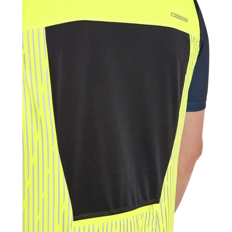Madison Stellar Reflective Windproof Gilet in Hi-Viz Yellow-8
