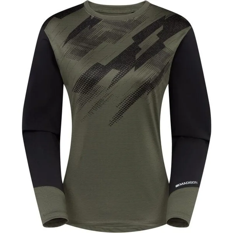Madison Flux Women's Long Sleeve Trail Jersey - Midnight Green