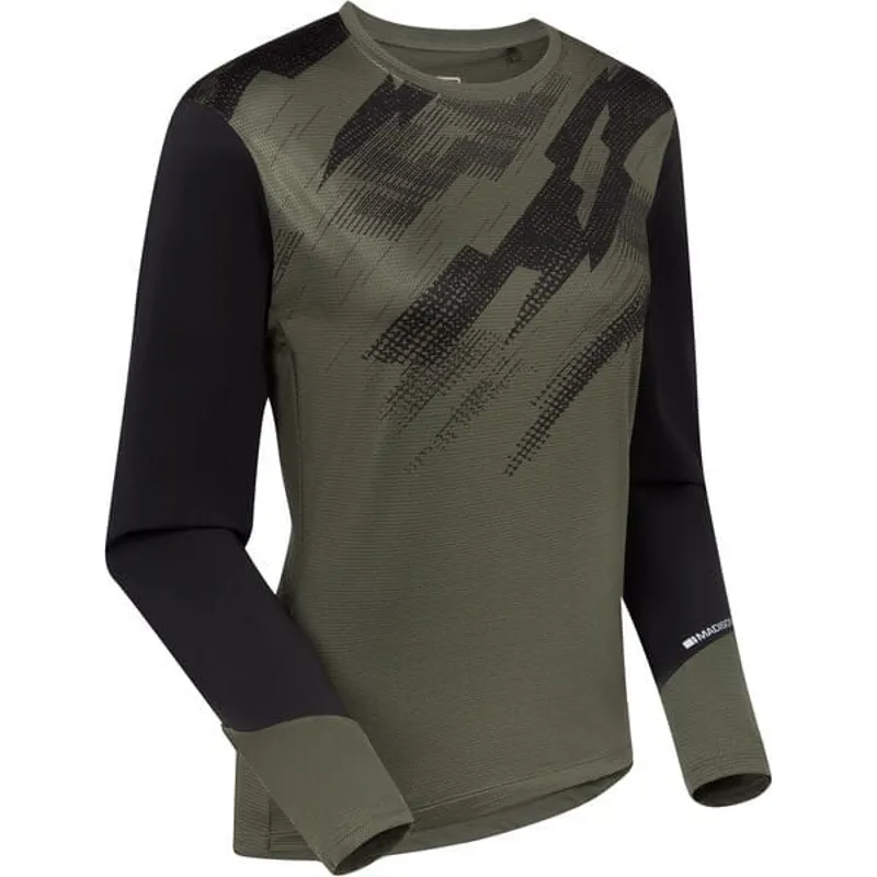 Madison Flux Women's Long Sleeve Trail Jersey - Midnight Green-1