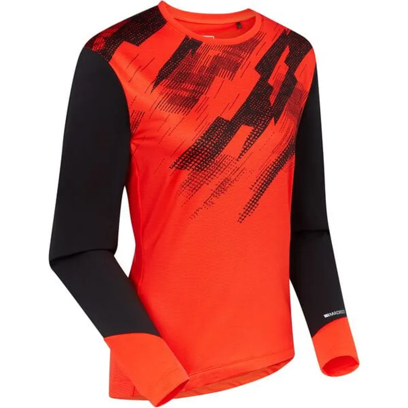 Madison Flux Women's Long Sleeve Trail Jersey - Magma Red-1