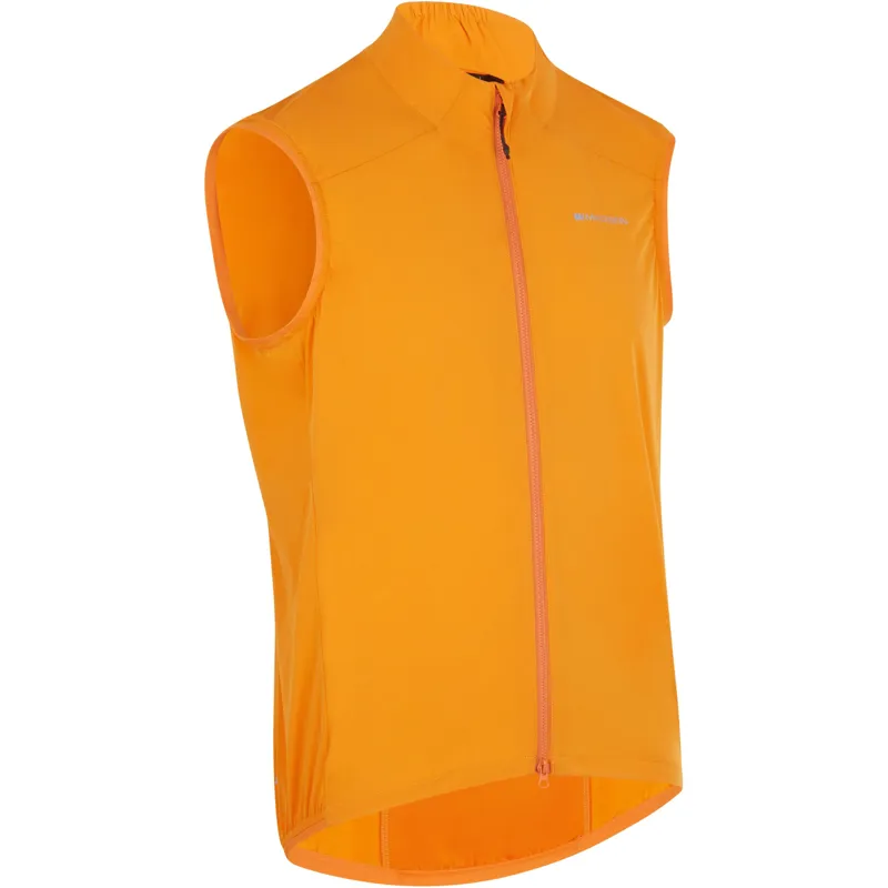 Madison Freewheel Windproof Packable Gilet in Mango-1