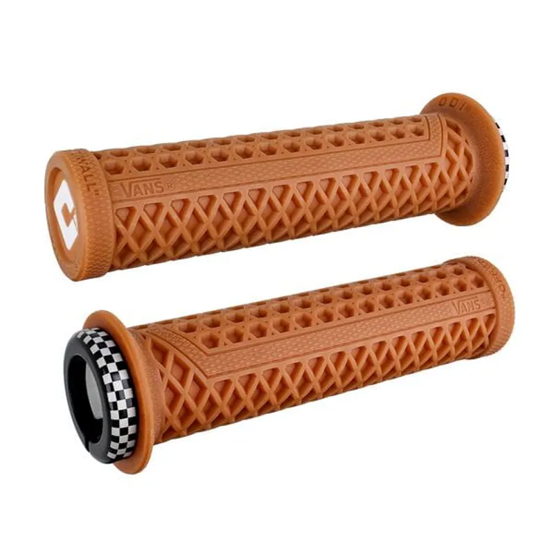 ODI Vans v2.1 135mm  MTB Lock On Grips in Gum Brown