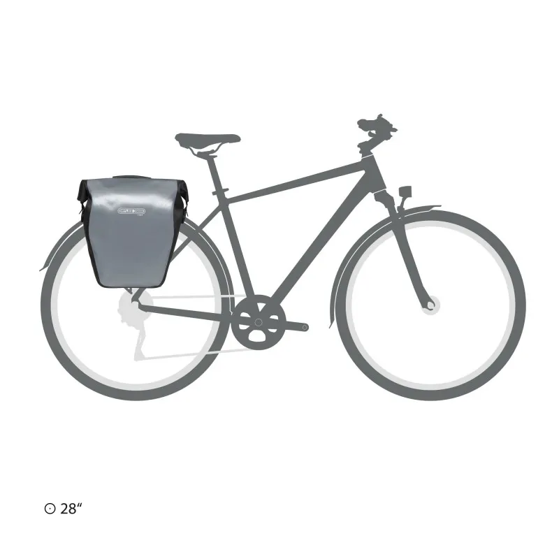 Ortlieb Back-Roller Core Single Pannier Bag in Grey-4