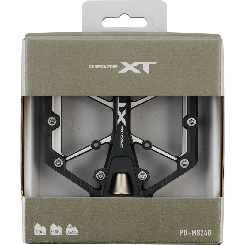 Shimano PD-M8240 Deore XT MTB Flat Pedals in Black-1
