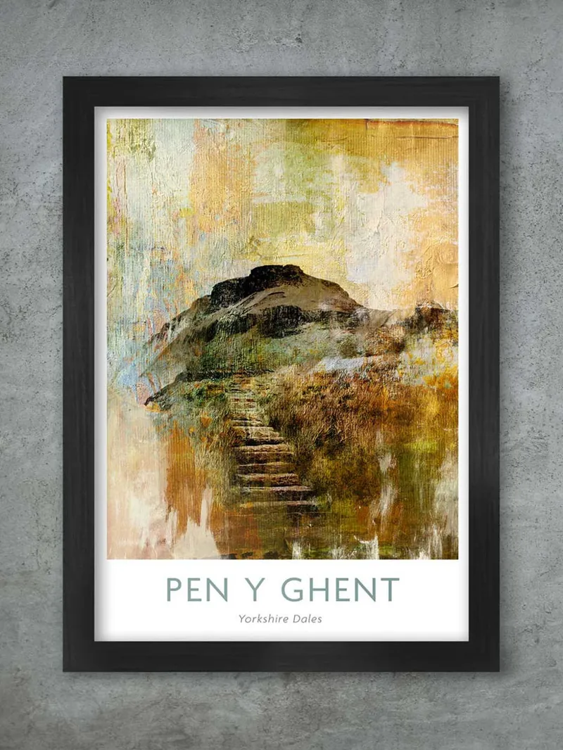 Pen-Y-Ghent - Yorkshire 3 Peaks A4 Framed Poster Print