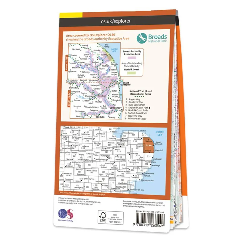 OS Explorer Map OL40 - The Broads-4