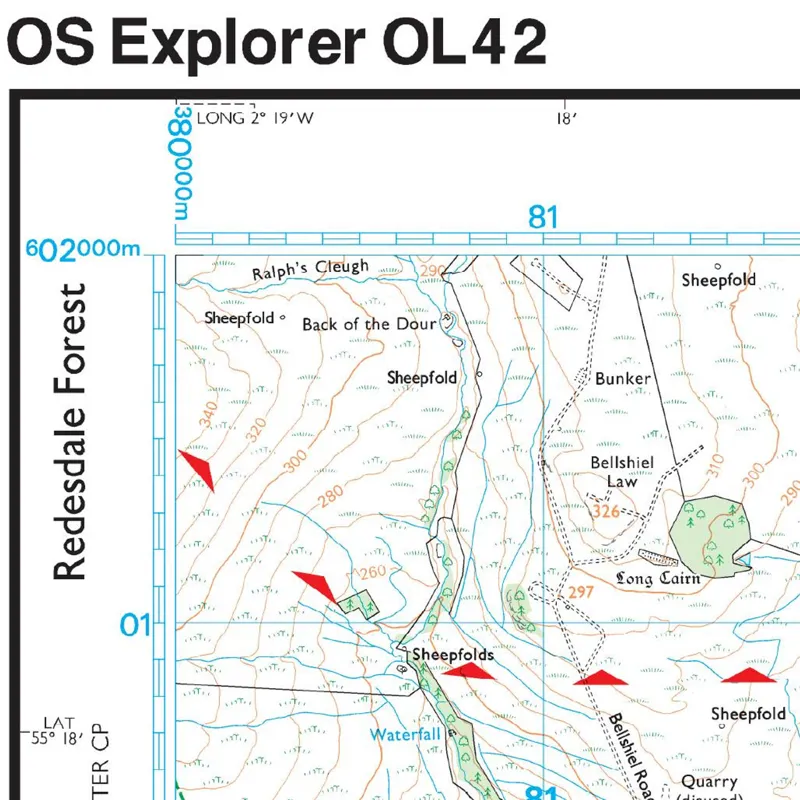 OS Explorer Map 42 - Kielder Water and Forest-3