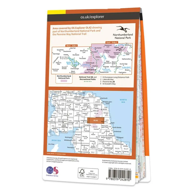 OS Explorer Map 42 - Kielder Water and Forest-1
