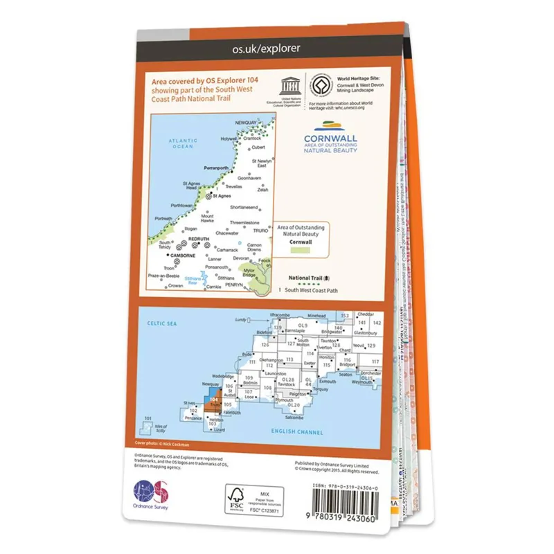 Redruth and St Agnes - OS Explorer Map 104-1