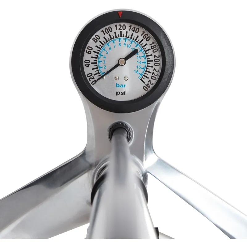 Truflo Classictrax Floor Pump in Chrome Silver-2