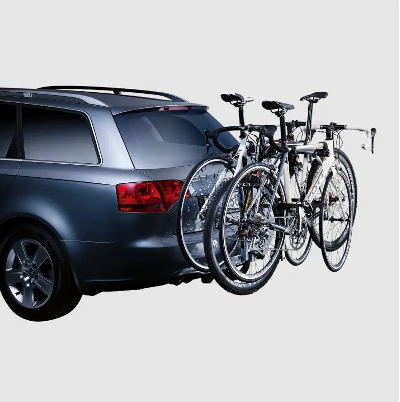 Thule HangOn 3-bike Hanging Tiltable Towbar Bike Rack in Silver