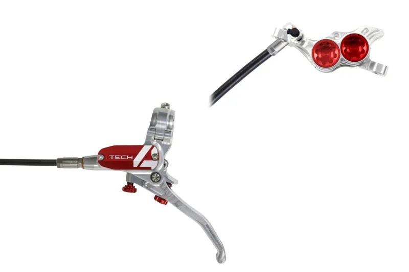 Hope Tech 4 E4 Brakes - Silver/Red