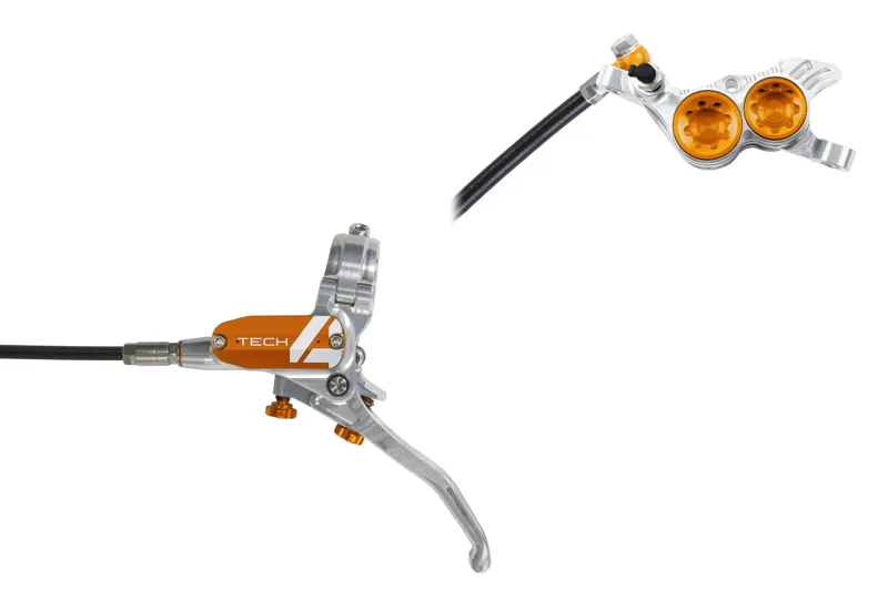 Hope Tech 4 V4 Brakes - Silver/Orange