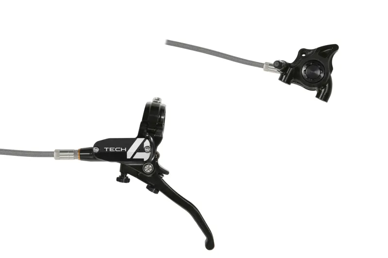 Hope Tech 4 X2 Brakes - Flatmount - Black/Black - BRAIDED
