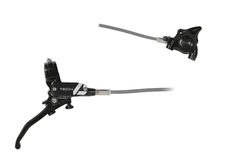 Hope Tech 4 X2 Brakes - Flatmount - Black/Black - BRAIDED-1