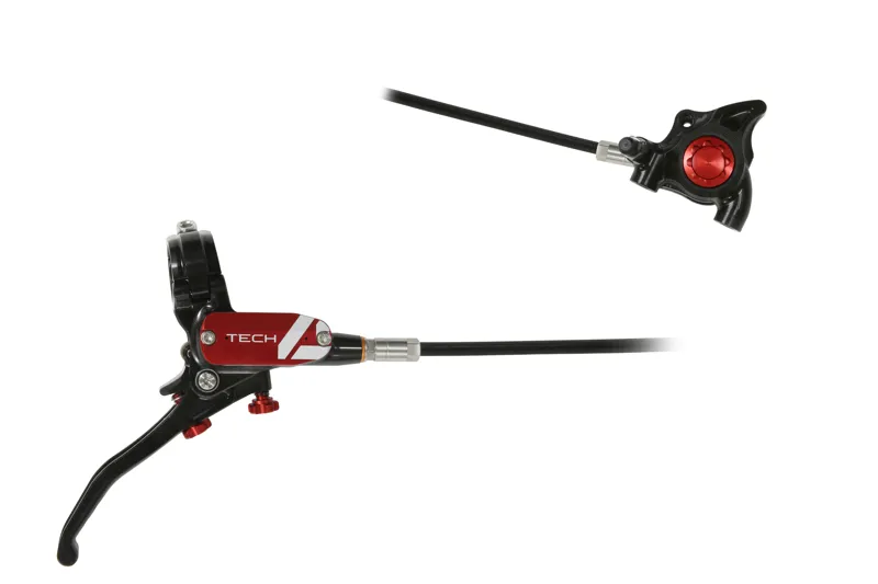 Hope Tech 4 X2 Brakes - Flatmount - Black/Red-1
