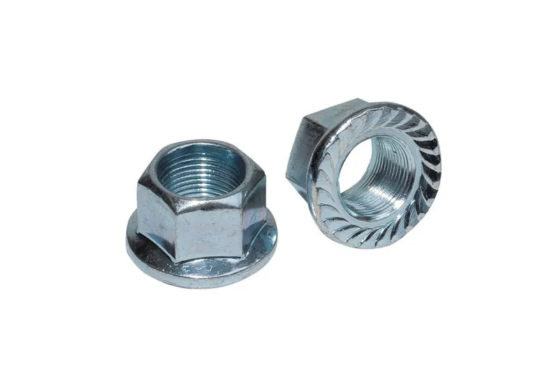Weldtite Bikebits 08034 - 14mm Track Nuts in Silver-1