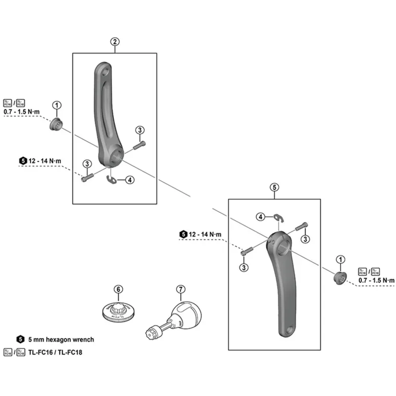 Shimano FC-M8100 crank arm fixing bolt