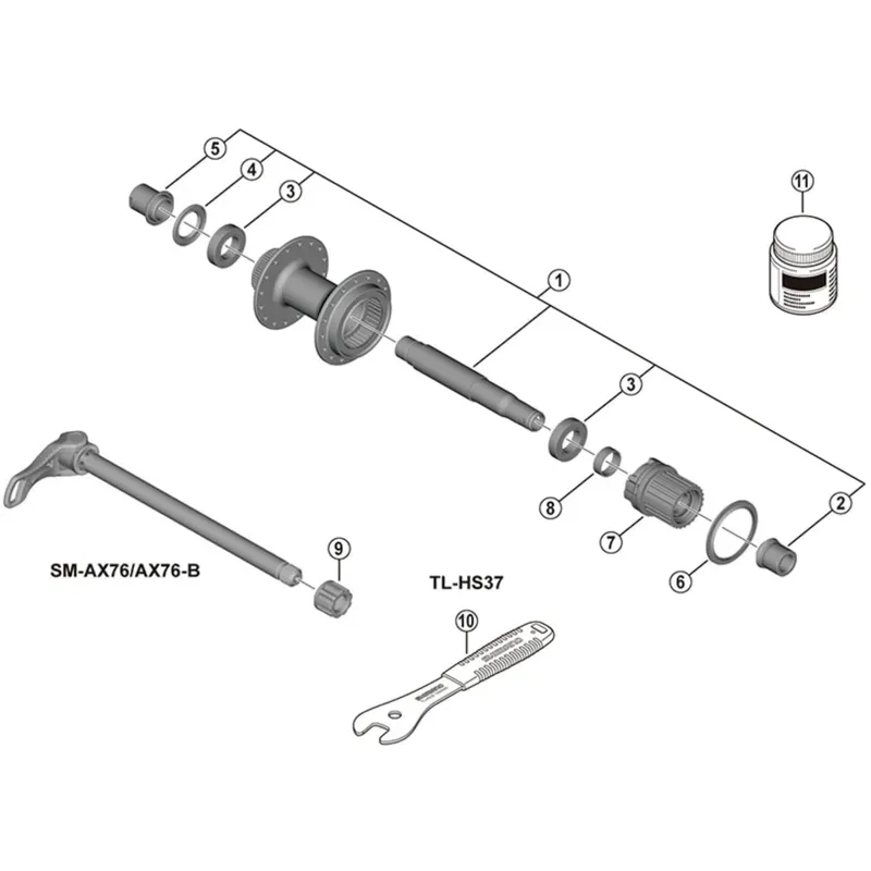 Shimano FH-MT410 freewheel body unit Y3HU98020-2